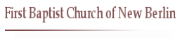 First Baptist Church, New Berlin WI Logo